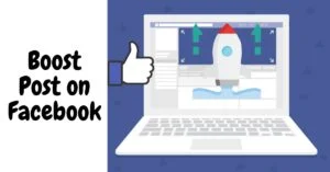 boost post on Facebook