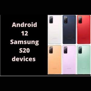 Android 12 Samsung S20 Devices
